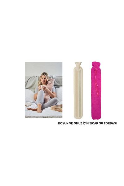 Sia HOT WATER BAG AND SHOULDER ICIN LONG PLUSH PINK 2LT THERMOFOR 75x13CM