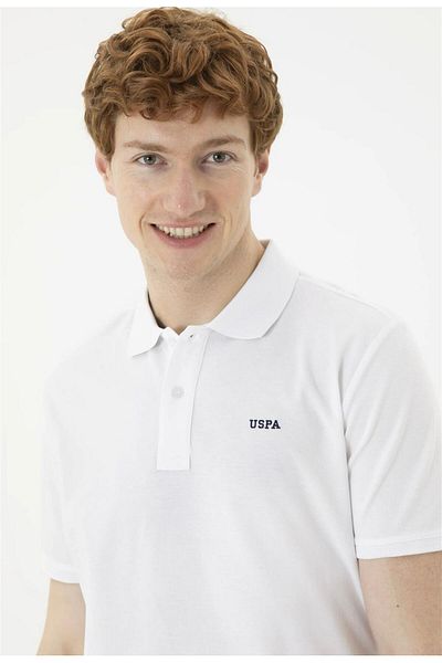U.S. Polo Assn. Η.Π.Α. Polo Assn. Ανδρικό λευκό μπλουζάκι Basic