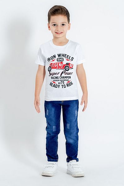 Hola Kids Boy's Raincoat-pants and T-shirt 3-Piece Set Hlk5060154