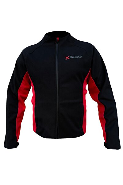 Xspeed Nova Rüzgar Geçirmez Ve Suya Dayanıklı Polar Siyah Kırmızı