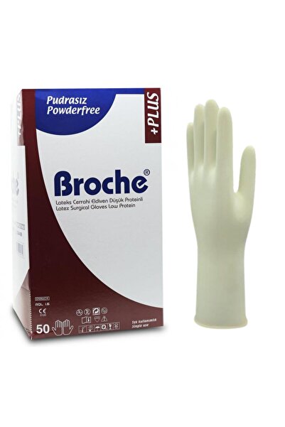 Broche Steril Cerrahi Eldiven Pudrasız No:7 (50 ÇİFT)