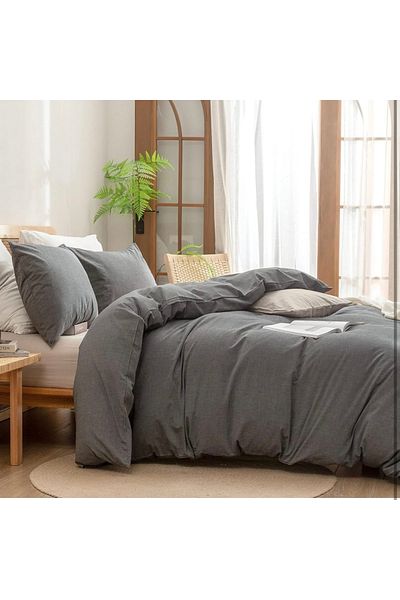 eyma home Σετ Παπλωματοθήκη Διπλό 100% Βαμβάκι - 4 Τεμάχια