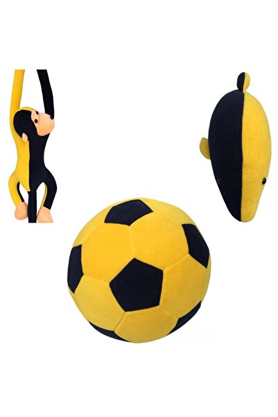 UgurToyss 3'lü Peluş Oyuncak Seti – Yumuşak Peluş Top, Sevimli Oyuncak Maymun Ve Yunus Oyuncak (ÇOCUKLAR IÇİN)