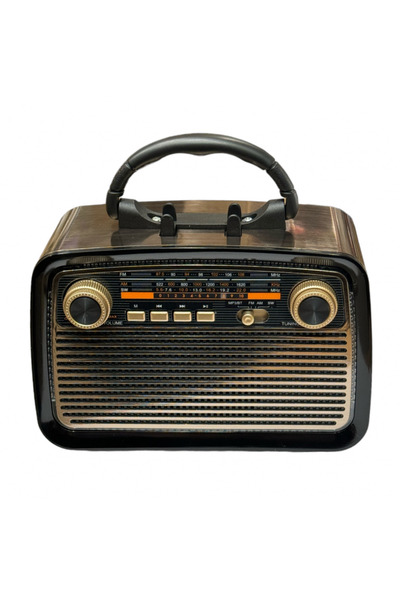 güvenlisepet KTF 1467 Nostalji Radyo Led Fener Işıklı Bluetooth Hoparlör USB-...