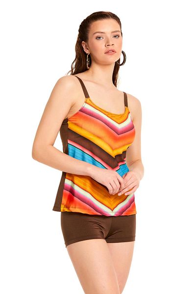 Argento Tankini cu pantaloni scurți colorați