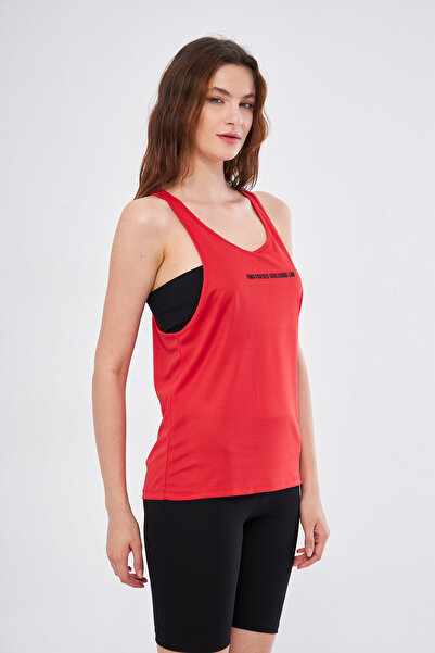 YÜKSEL IŞIK Sports Tank Gmg Fırenze Athleısure Lab Printed Red Color