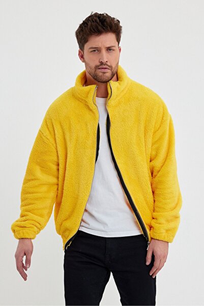 success life Erkek Basıc Fermuarlı Peluş Hırka