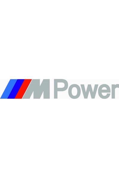 Genel Markalar M Power Sticker Otomobil- Motosiklet Sticker Gri 6.5 X 40CM