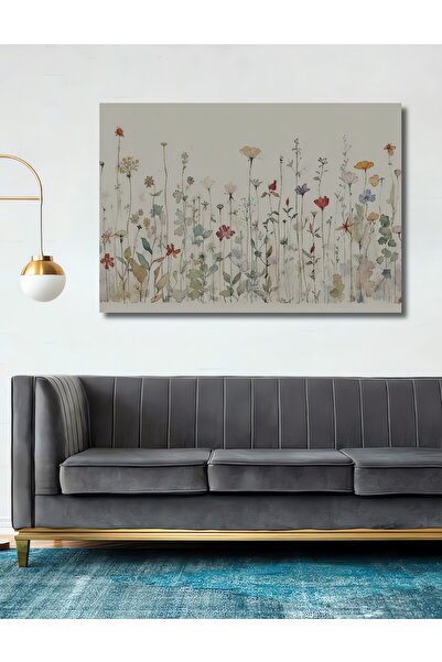 Teona Ahşap Ahşap Minimalist Kır Çiçekleri Kare Şeklinde Dekorasyon Tablosu