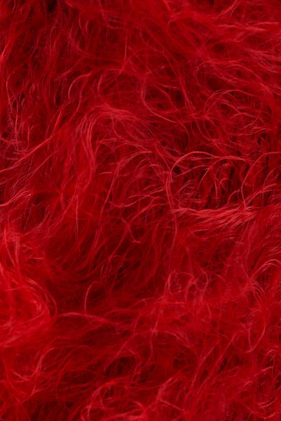 SENSY Premium Touch Hand Knitting String Cardigan Sweater String Fur Looking String Scarf Beanie Plush Toy String Red