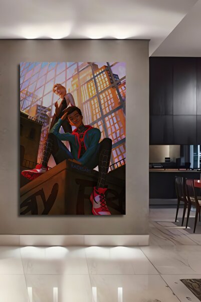 Teona Ahşap Ahşap Modern Dekoratif Miles Morales Gwen Örümcek Adam Oda Kare Ş...
