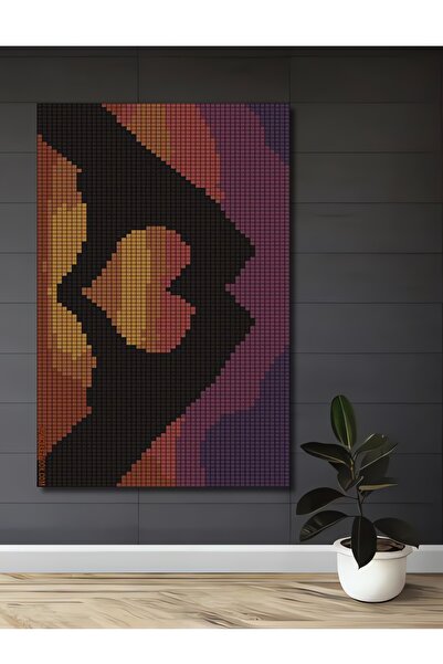 Teona Ahşap Ahşap Modern Dekoratif El İle Kalp İşareti Yapmak Kare Şeklinde D...