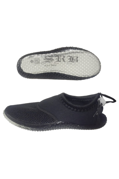 SRB Serabien Erkek Siyah Fileli Deniz Havuz Plaj Ayakkabı SRB659-97