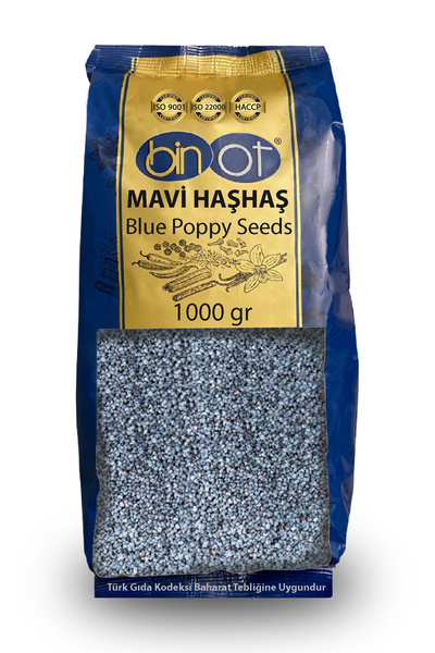 Binot Haşhaş Mavi 1 Kg Ekonomik Paket Blue Poppy Seeds