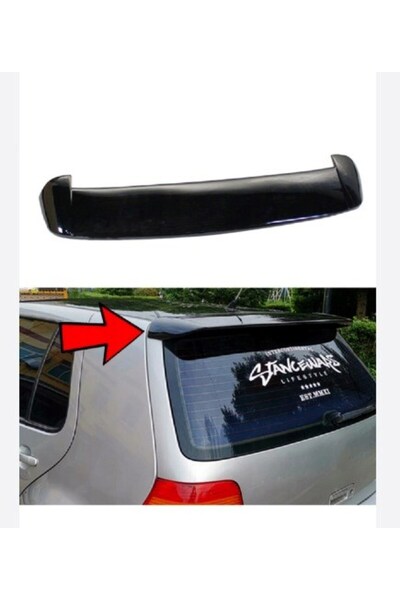 HYM TUNİNG VW GOLF MK4 CAM ÜSTÜ SPOYLER 1997 2003 PARLAK SİYAH