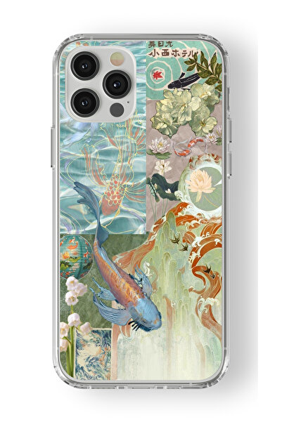 Space Star iPhone 12 Pro Max Uyumlu Coi Fish Tasarım Baskılı Şeffaf Kılıf