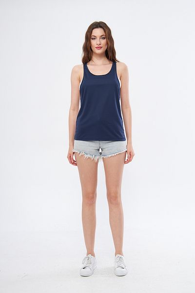 YÜKSEL IŞIK Sports Tank Plain Navy Blue Color