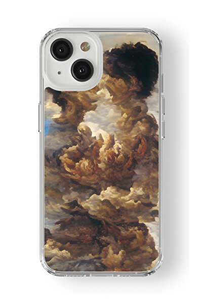 Space Star iPhone 13 Uyumlu Sanatsal Poster Tasarım Baskılı Şeffaf Kılıf