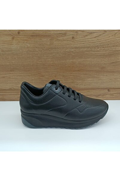 Mammamia YA3020 Siyah Hakiki Deri Casual Kadın Ayakkabı