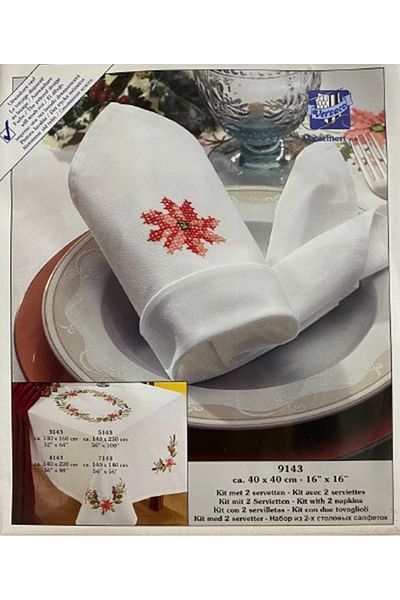 Vervaco Kit 40*40 cm Embroidery Table Napkin - 9143
