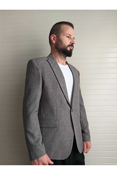 Nokta Moda Men's Blazer Jacket Italian Style Slim Fit Pointed Collar Single 6 Drop Suit Made by Conbin