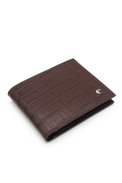 Cacharel Καφέ Croco Leather Ανδρικό Πορτοφόλι 22065KCHR