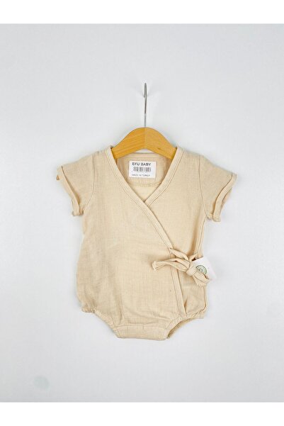EFU BABY Unisex Müslin Kruvaze Bebek Badi