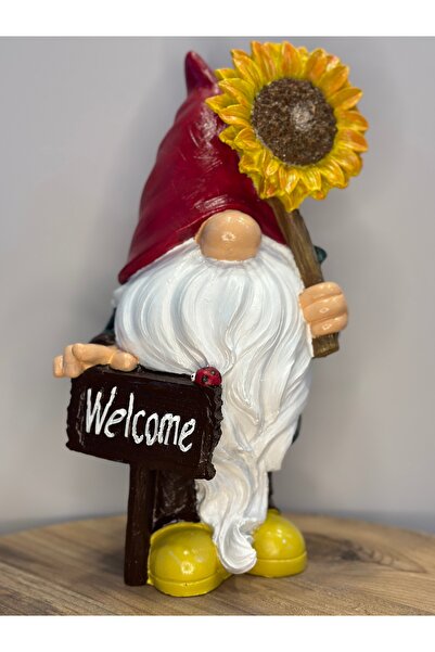 İki Cadı Tasarım Welcome Çiçekli Cüce