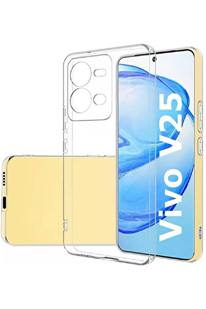 CEPSTOK Vivo V25 Kılıf Şeffaf Kamera Korumalı Esnek Yumuşak Silikon