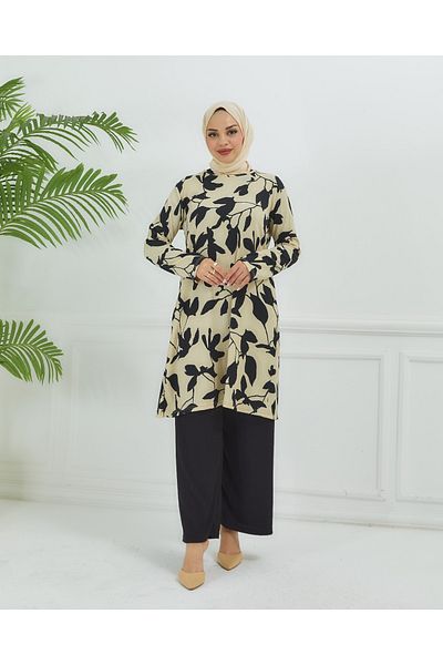 ALMİNA BURGER FABRIC TUNIC-PANTS SET