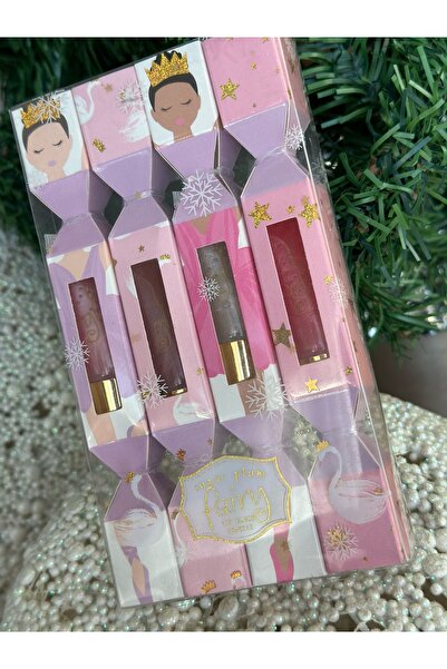 QUEEN AKSESUAR İthal lüks İngiltere’den 4 lü fairy lipgloss şeffaf parlatıcı mini tüp ruj seti