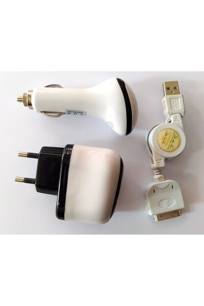 Sanro iPhone 4 Data Kablo USB Apple iPhone 4 4S iPod 1 2 uyumlu şarj kablosu Şarj Başlığı Çakmaklık Prizi