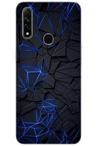 OPPO A31 (CPH2015) Uyumlu Kılıf Desen Baskılı Silikon Prizmatik Tasarım STK:6...