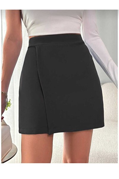 AL&SU BUTİK Fusta mini cu clapă pentru femei