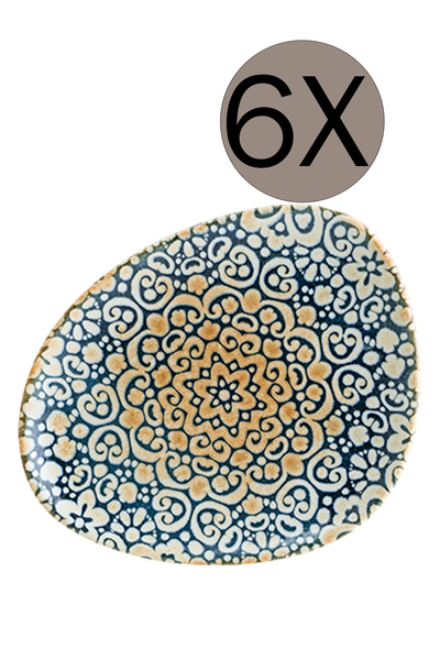Bonna Porselen Alhambra Vago Düz Tabak 19 Cm 6'lı Takım Alhvao19dz