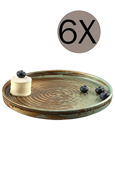 Bonna Porselen Coral Düz Tabak 21 Cm 6'lı Takım Crl21dz