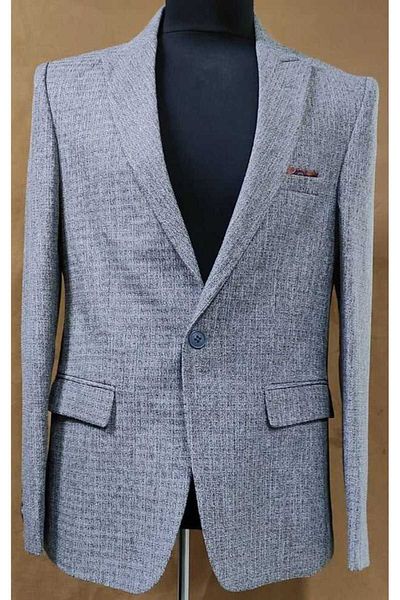 Nokta Moda Men's Blazer Jacket Italian Style Slim Fit Pointed Collar Single 6 Drop Suit Made by Conbin