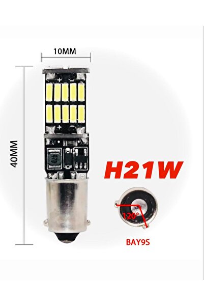 SİSA SENİSTESENAL H21w Bay9s Geri Vites Ampulü Canbus Led Ampul 2 Adet Uyumlu