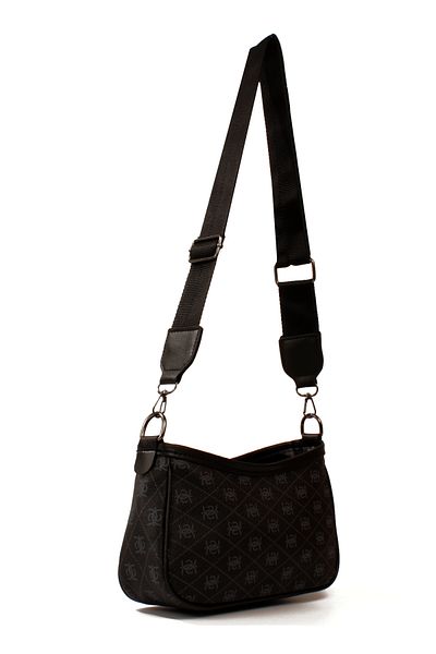 Luwwe Bag's Geantă de umăr din piele cu model, cu închidere cu fermoar, coloană, căptușită în stil baghetă (20820)