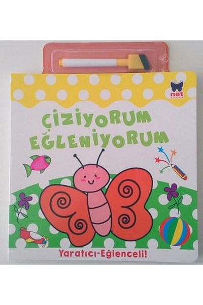 Net Turistik Yayınları Butterfly Patterned Tourist Publications - I'm Drawing Fun Book