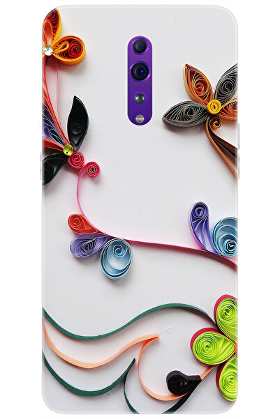 OPPO Reno Z (CPH1979) Uyumlu Kılıf Desen Baskılı Silikon Çiçek Desen STK:220 ...