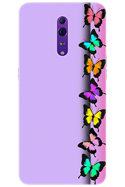 OPPO Reno Z (CPH1979) Uyumlu Kılıf Desen Baskılı Silikon Kelebek STK:671 CP-R...