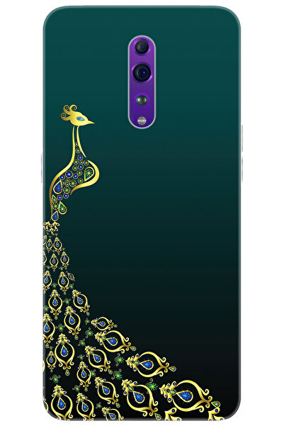 OPPO Reno Z (CPH1979) Uyumlu Kılıf Desen Baskılı Silikon Tavus Kuşu STK:540 C...