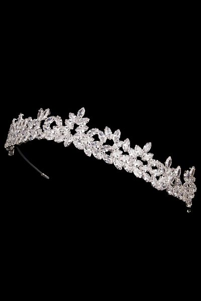 Limelia Zircon Bridal Crown - Shiny and Henna Crown, Special Wedding Design for Women