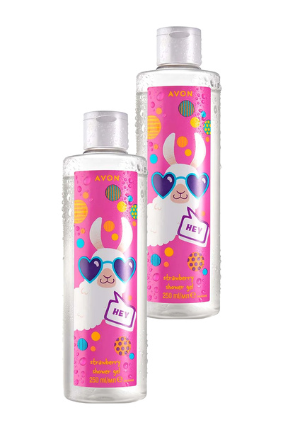 AVON Lama Dude Naturals Çilek Kokulu Çocuk Duş Jeli 250 Ml. İkili Set