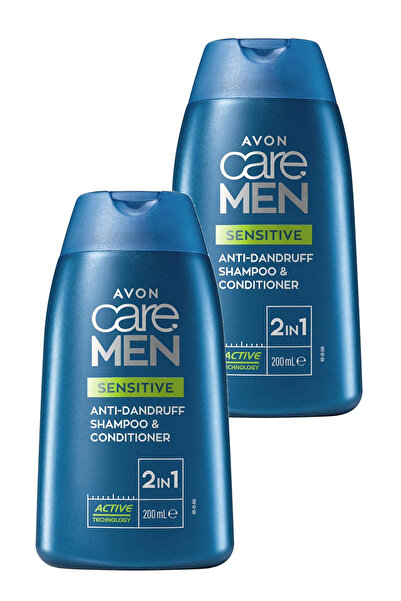 AVON مجموعة كير للرجال الحساسة مكونة من قطعتين - شامبو وبلسم مضاد للقشرة 200 مل