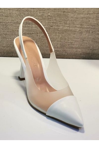 NEW ANGEL 897 Pantofi de damă cu toc transparent cu detaliu