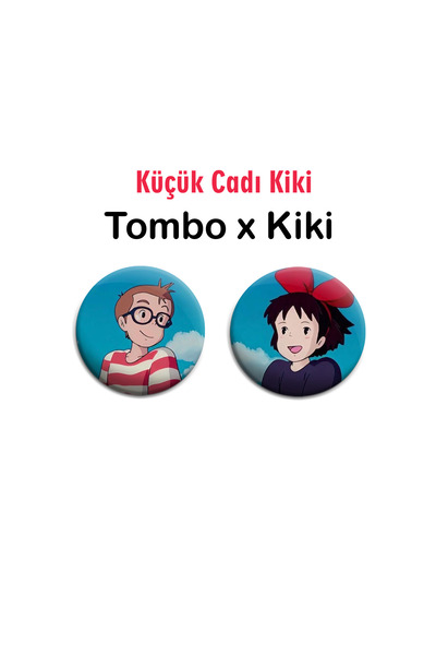 Akumastik Set de insignări Little Witch Kiki Tombo x Kiki 2 bucăți - Set de insignări cu ace