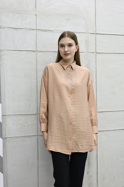 MD trend Дамска риза с верижка и яка
