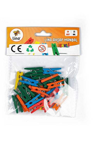 Lino Wooden Peg Colored 25 mm